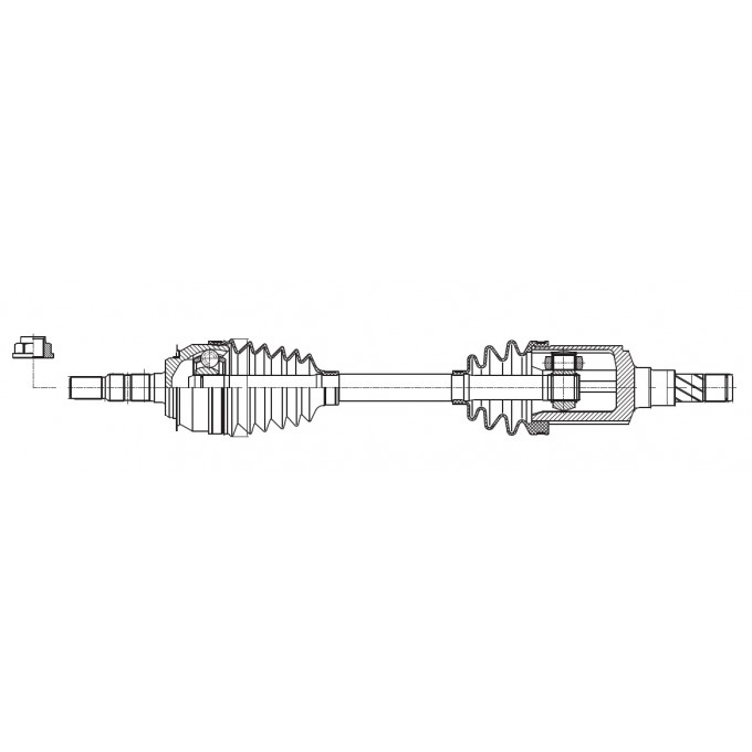 Привод передний левый для автомобилей Chevrolet Cruze (09-) 1.6i MT (MFH) TRIALLI AR0525