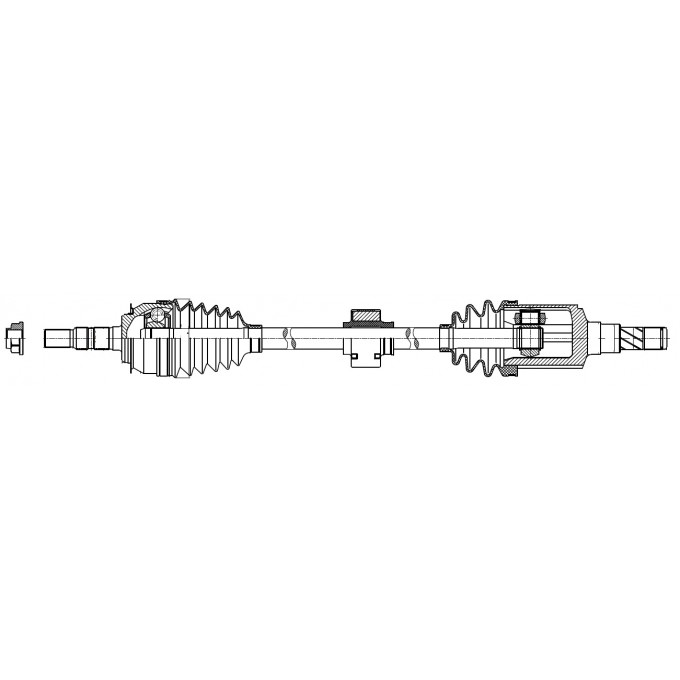 Привод передний правый для автомобилей Chevrolet Cruze (09-) 1.6i MT (MFH) TRIALLI AR0526