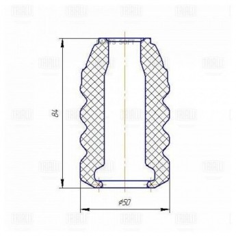 Буфер (отбойник) для а/м VW Polo Sedan (RUS) (10-)/Rapid (10-) перед. стойки | перед прав/