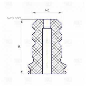 Буфер Отбойник 1 Шт.+Кожух 1 Шт. Универс. Кмпл. D20/H84 Полиуретан Bcs2084 TRIALLI BCS2084