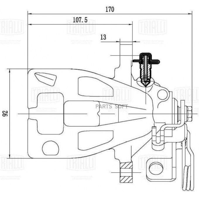 Суппорт тормозной TRIALLI CF 550122