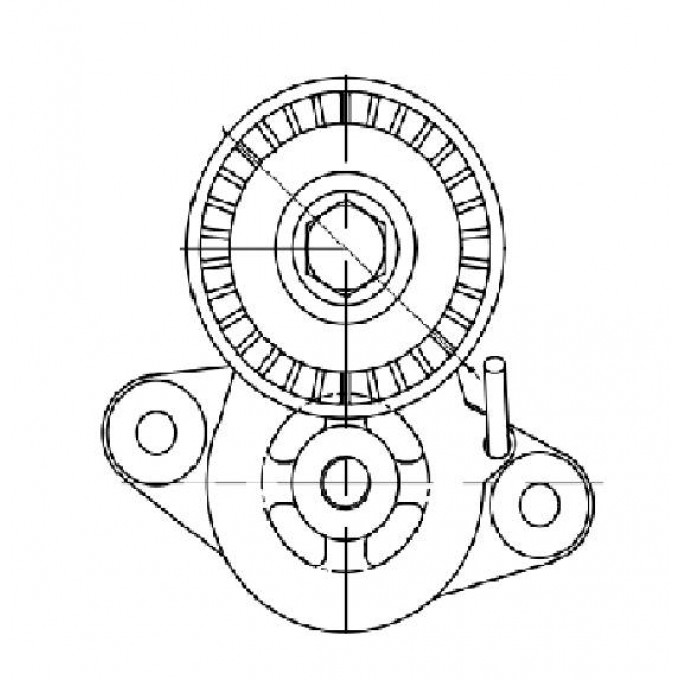 Ролик приводного ремня для Geely Atlas (16-) 1.8T (с натяжным механизмом) TRIALLI CM5673