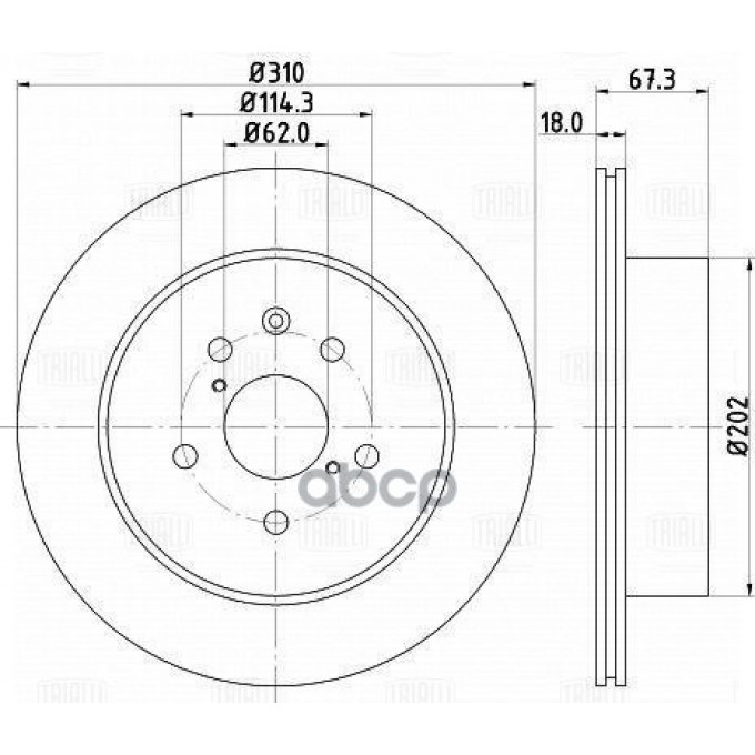 Диск Тормозной Задний D=310 TRIALLI Df 198003 TRIALLI арт. DF 198003 DF198003