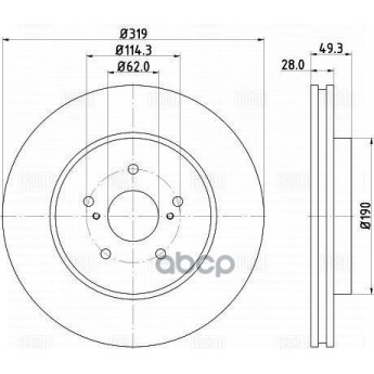 Диск Тормозной Передний D=319 TRIALLI Df 198008 TRIALLI арт. DF 198008