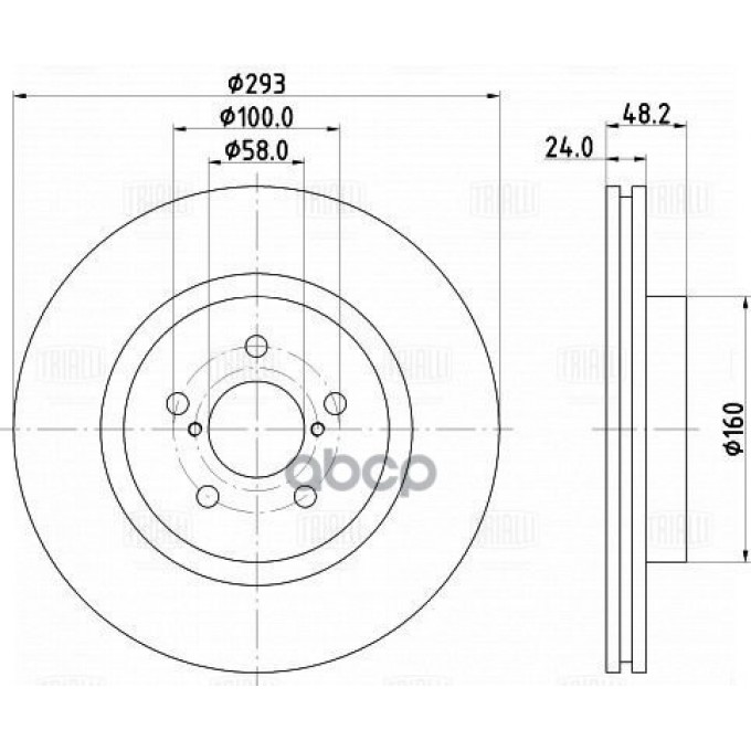 Диск Тормозной Субару/Subaru Impreza 16-/Xv 17- Передний Вент. D 293мм. TRIALLI DF 220110 DF220110