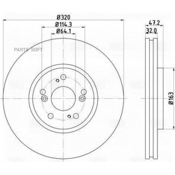 Диск Тормозной Передний D=320 TRIALLI Df 230111 TRIALLI арт. DF 230111