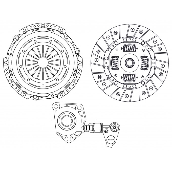 Сцепление В Сборе Для А/М Ford Focus Iii (11-) 1.6I/ Mondeo Iv (07-) 1.6I (С Гидр. Муфт) FR1016