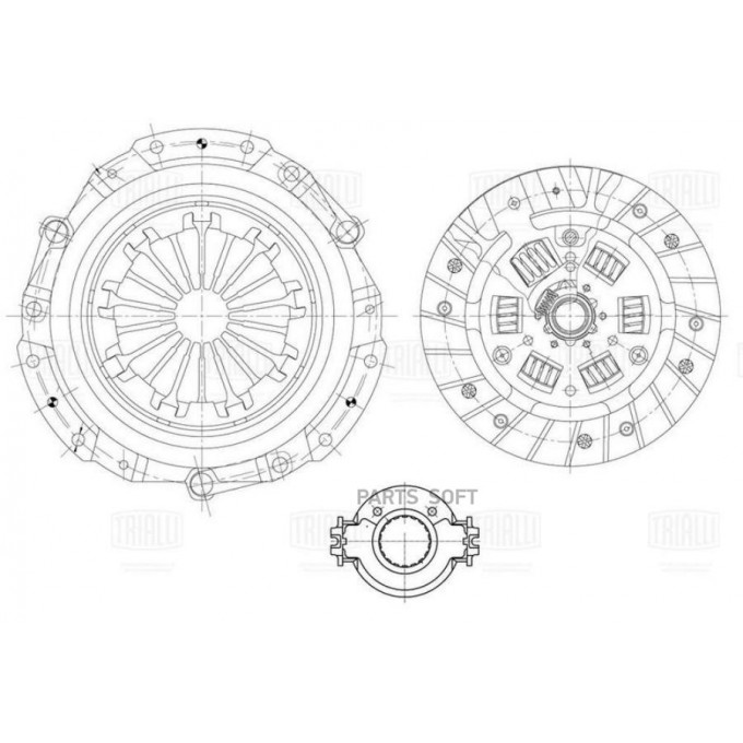 Комплект сцепления TRIALLI FR2010