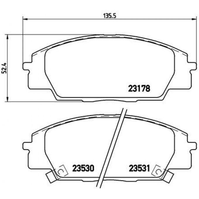 Колодки тормозные дисковые передние для Honda Civic Type R (01-)/(06-) TRIALLI PF1040