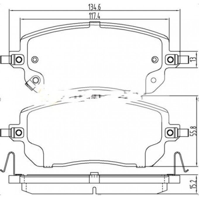 Колодки тормозные дисковые передние для автомобилей Haval Jolion (20-) 2WD TRIALLI PF2204