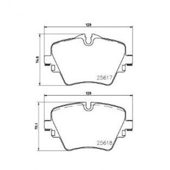 Колодки тормозные дисковые передние для BMW X1 (F48) (15-) / 2 (F45) (14-) TRIALLI PF4059