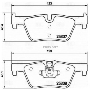 Колодки Торм. Для А/М Bmw 1 (F20) (11-)/3 (F30) (11-) Диск. Зад. (В Компл. С Датчиком) (Pf