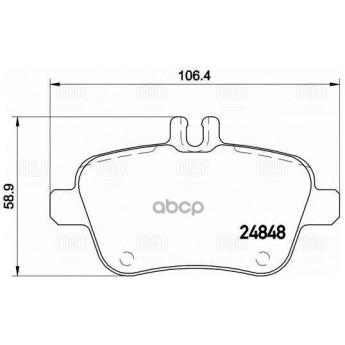 Колодки Торм. Для А/М Mercedes A (W176) (12-)/B (W246) (13-) Диск. Зад. (Кмпл. С Датч.) (P