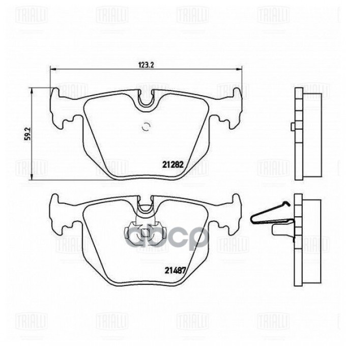 Колодки Тормозные Дисковые Задние (В Компл. С Датчиком) TRIALLI Pf 4155 TRIALLI арт. PF 41 PF4155