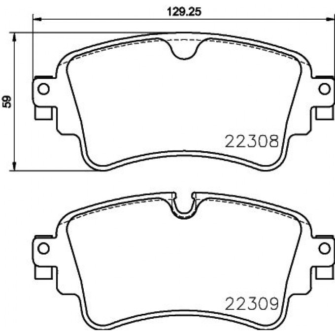 Колодки тормозные дисковые задние для Audi A4 (B9) (17-)/A5 (16-)/Q5 (17-) TRIALLI PF4349