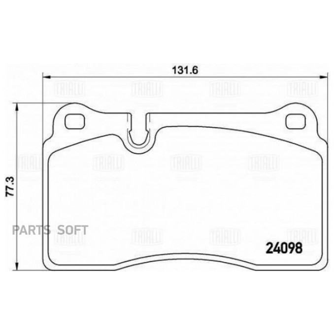 TRIALLI PF 4393 Колодки тормозные VOLKSWAGEN TOUAREG 02- передние PF4393