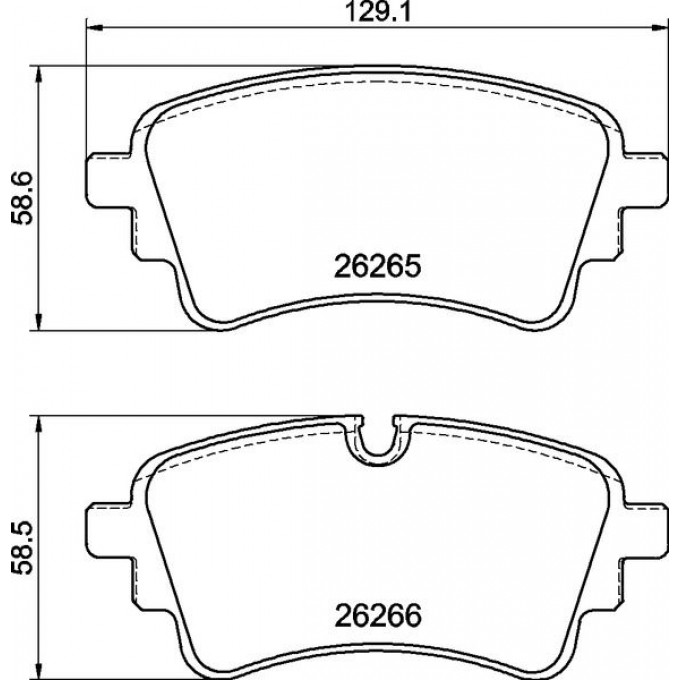 Колодки тормозные дисковые задние для Audi A4 (B9) (17-)/A6 (18-) 129x59 TRIALLI PF4475