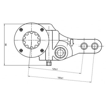 TRIALLI ZF 0725 Рычаг торм. рег. мех. (трещотка) (зад. прав.) 1шт